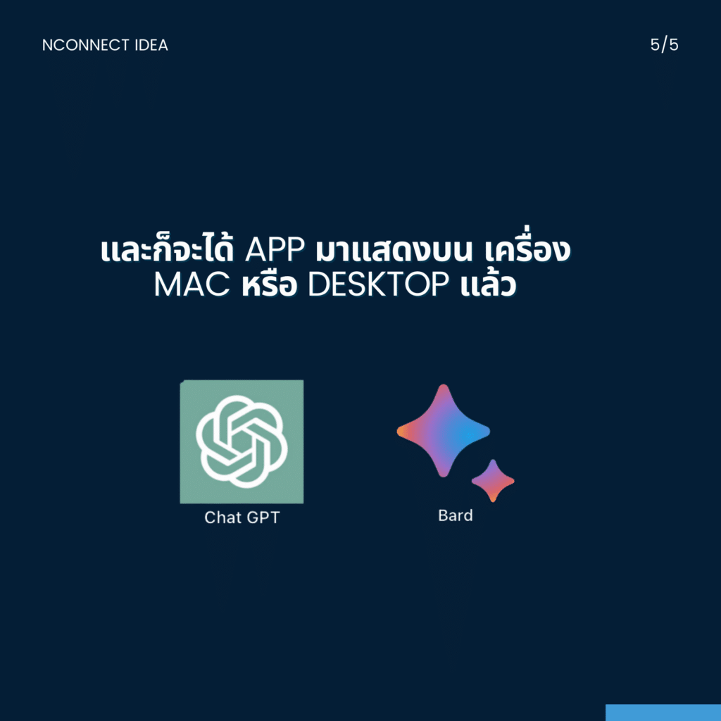 วิธีทำ Chat GPT หรือ Google Bard ให้เป็น Application บน Mac
